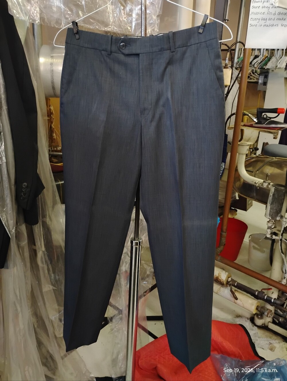 Men's Classic Gray Dress Trousers - Sleek Formal Pants